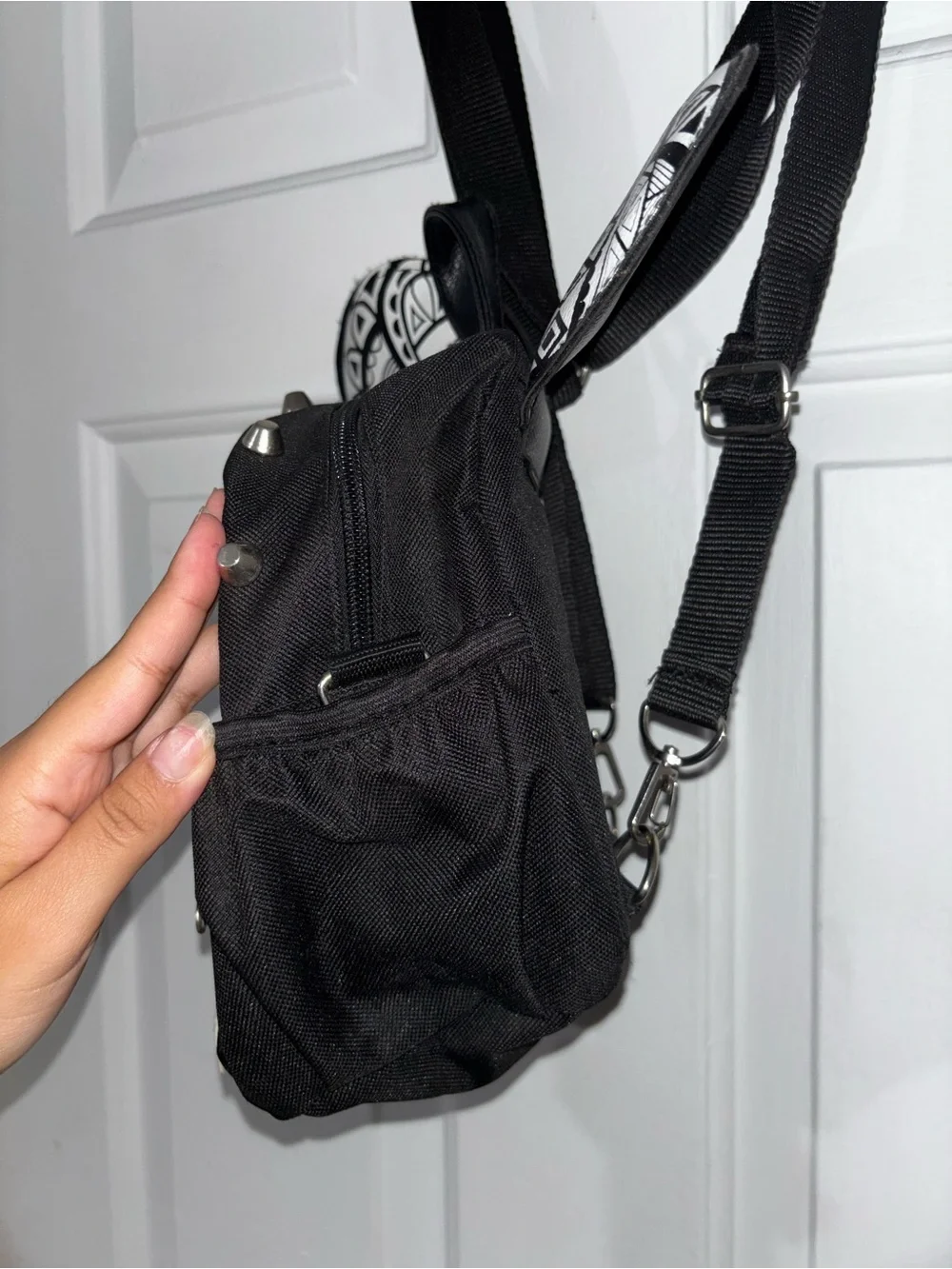 Black & White Disney Mickey Mouse 2 in 1 crossbody backpack